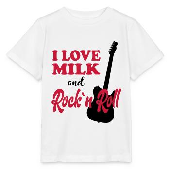 Enfant Bébé Anniversaire Dictons Lait Rockn Roll - T-shirt bio MINI CREATOR Stanley/Stella Enfant - blanc - Devant - Maike (125cm)