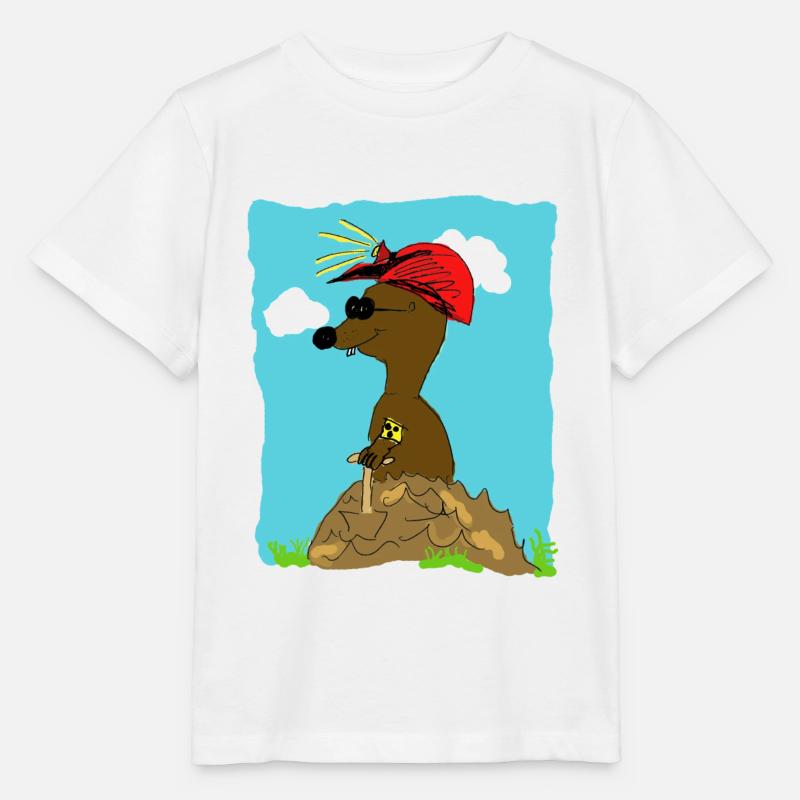 blinde maulwurf - Stanley/Stella Kinder T-Shirt MINI CREATOR  - Weiß