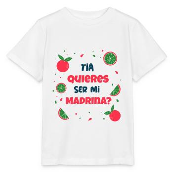 La marraine demander l’Espagne parrain marraine - T-shirt bio MINI CREATOR Stanley/Stella Enfant - blanc - Devant - Maike (125cm)