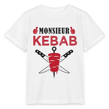 monsieur kebab humour chef kebab - T-shirt bio MINI CREATOR Stanley/Stella Enfant - blanc - Devant - Maike (125cm)