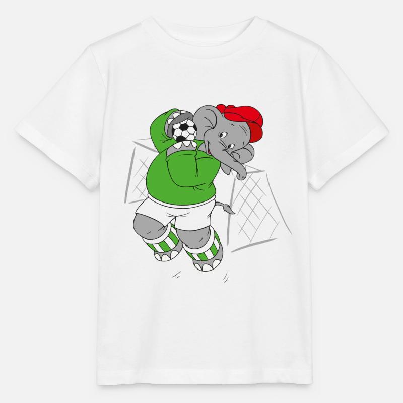 Benjamin Blümchen als Fußballtorwart - Stanley/Stella Kinder T-Shirt MINI CREATOR  - Weiß