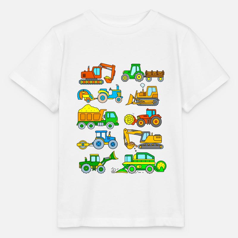 Bagger Traktor Kinder - Stanley/Stella Kinder T-Shirt MINI CREATOR  - Weiß