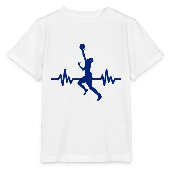 Haertbeat Basketball - USA - Team Sport - Hoops - Stanley/Stella Kinder T-Shirt MINI CREATOR  - Weiß - Vorne - Maike (125cm)