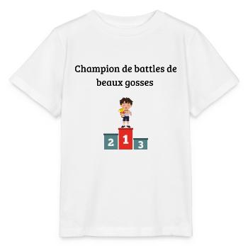 Champion de battles de beaux gosses - T-shirt bio MINI CREATOR Stanley/Stella Enfant - blanc - Devant - Maike (125cm)