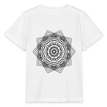 Forme de mandala carré carré géométrique - T-shirt bio MINI CREATOR Stanley/Stella Enfant - blanc - Devant - Maike (125cm)