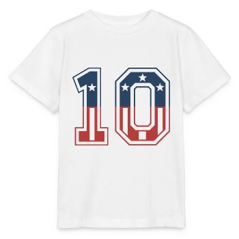 Nummer 10 USA - Stanley/Stella Kinder T-Shirt MINI CREATOR  - Weiß - Vorne - Maike (125cm)