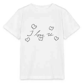Je t’aime cœur coeur - T-shirt bio MINI CREATOR Stanley/Stella Enfant - blanc - Devant - Maike (125cm)