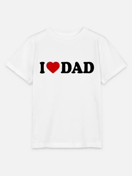I love dad - Stanley/Stella Kinder T-Shirt MINI CREATOR  - Weiß