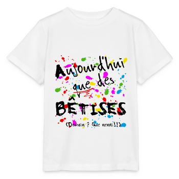 Révélation 4 - T-shirt bio MINI CREATOR Stanley/Stella Enfant - blanc - Devant - Maike (125cm)