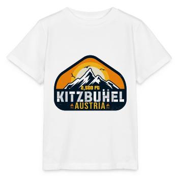 Kitzbühel Austria Retro Sunset Ski 80s - Stanley/Stella MINI CREATOR Kids’ T-Shirt - white - Front - Maike (125cm)
