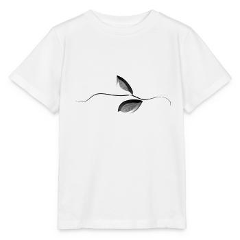 tige symbole de la plante feuilles grises - T-shirt bio MINI CREATOR Stanley/Stella Enfant - blanc - Devant - Maike (125cm)