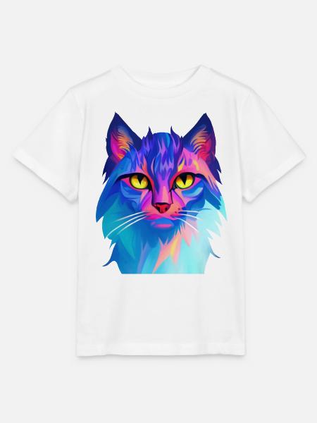 Katze Bunt - Stanley/Stella Kinder T-Shirt MINI CREATOR - Weiß