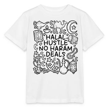 Halal Hustle – Keine Haram Deals - Stanley/Stella Kinder T-Shirt MINI CREATOR  - Weiß - Vorne - Maike (125cm)