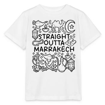 Straight Outta Marrakech – Orient Vibes - T-shirt bio MINI CREATOR Stanley/Stella Enfant - blanc - Devant - Maike (125cm)