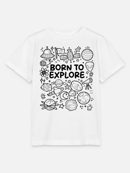 Geboren, um zu entdecken - Stanley/Stella Kinder T-Shirt MINI CREATOR - Weiß
