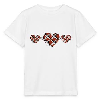 drei Herzen rot gefangen Kreuze - Stanley/Stella Kinder T-Shirt MINI CREATOR  - Weiß - Vorne - Maike (125cm)