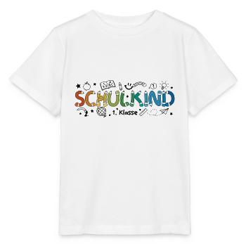 Schulkind 2026 Doodle Einschulung Schulanfang - Stanley/Stella Kinder T-Shirt MINI CREATOR  - Weiß - Vorne - Maike (125cm)