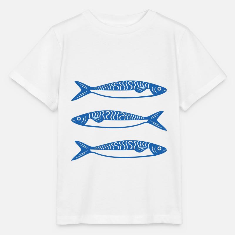 Poissons - T-shirt bio MINI CREATOR Stanley/Stella Enfant - blanc
