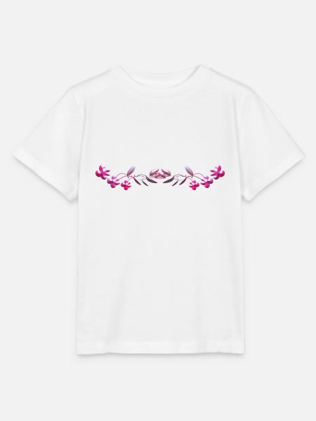 linie blumen pink - Stanley/Stella Kinder T-Shirt MINI CREATOR - Weiß