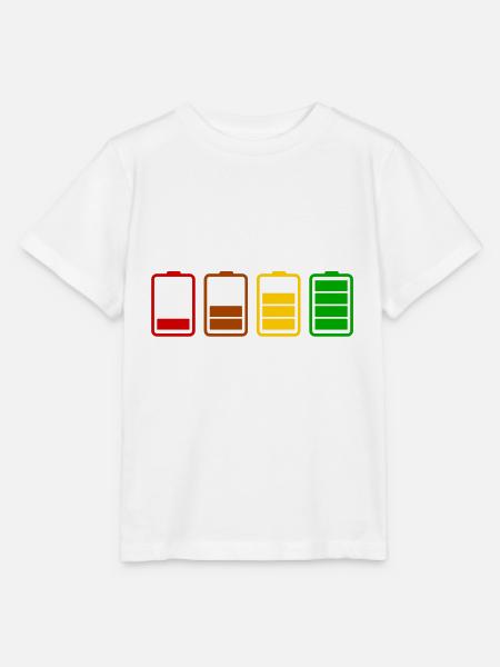 Akku/Batterie - Stanley/Stella Kinder T-Shirt MINI CREATOR - Weiß