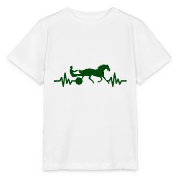 Herzschlag - Pferd Hengst Stute Ross Reitsport - Stanley/Stella Kinder T-Shirt MINI CREATOR  - Weiß - Vorne - Maike (125cm)