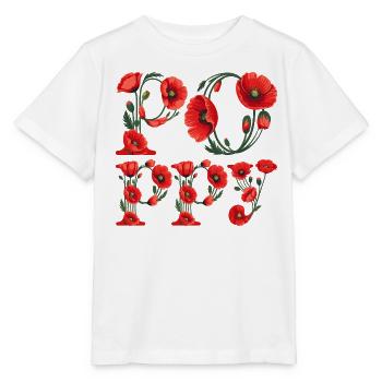 Sommerwort Mohnblume für Frauen - Stanley/Stella Kinder T-Shirt MINI CREATOR  - Weiß - Vorne - Maike (125cm)