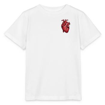 Red Anatomy Heart - Stanley/Stella MINI CREATOR Kids’ T-Shirt - white - Front - Maike (125cm)