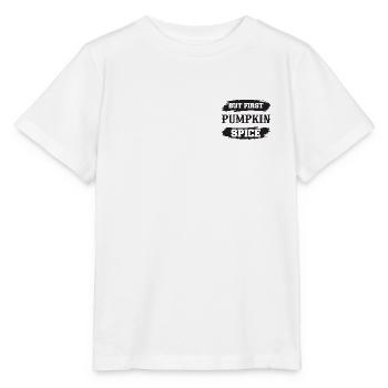 but first pumpkin spice - Stanley/Stella MINI CREATOR Kids’ T-Shirt - white - Front - Maike (125cm)