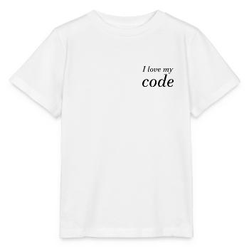 J’adore mon code - T-shirt bio MINI CREATOR Stanley/Stella Enfant - blanc - Devant - Maike (125cm)