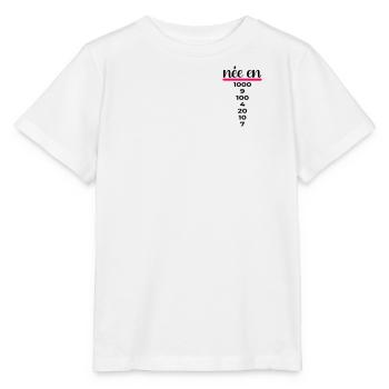 Chiffres Français 1997 Anniversaire - T-shirt bio MINI CREATOR Stanley/Stella Enfant - blanc - Devant - Maike (125cm)