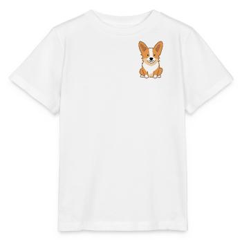 Chien Corgi - T-shirt bio MINI CREATOR Stanley/Stella Enfant - blanc - Devant - Maike (125cm)