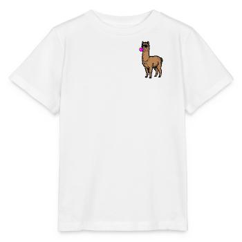 Cooler Llama im minimalistischen Comic-Stil - Stanley/Stella Kinder T-Shirt MINI CREATOR  - Weiß - Vorne - Maike (125cm)