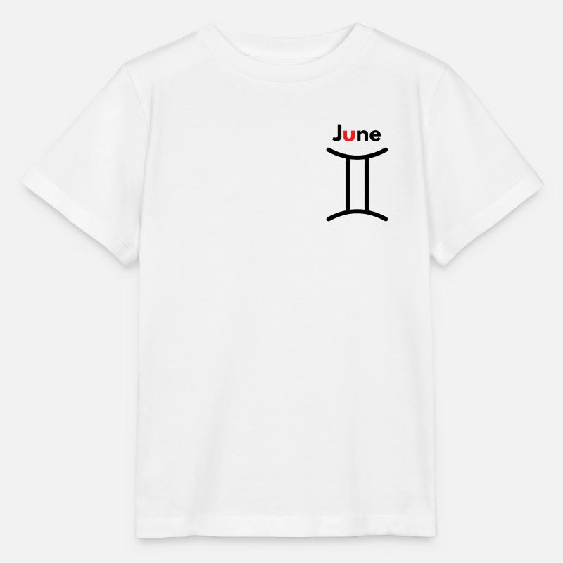 Mois avec son signe Astrologique Juin/Gémeaux - T-shirt bio MINI CREATOR Stanley/Stella Enfant - blanc