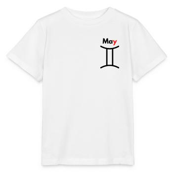 Monat mit Sternzeichen Zwillinge/Mai - Stanley/Stella Kinder T-Shirt MINI CREATOR  - Weiß - Vorne - Maike (125cm)