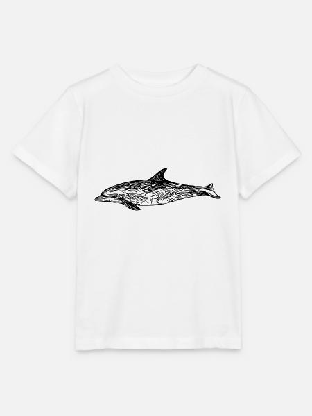 Kleiner Delfin - Zahnwal - Meeressäuger - Stanley/Stella Kinder T-Shirt MINI CREATOR - Weiß