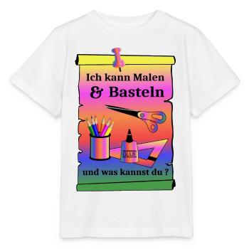 Malen und Basteln - Stanley/Stella Kinder T-Shirt MINI CREATOR  - Weiß - Vorne - Maike (125cm)