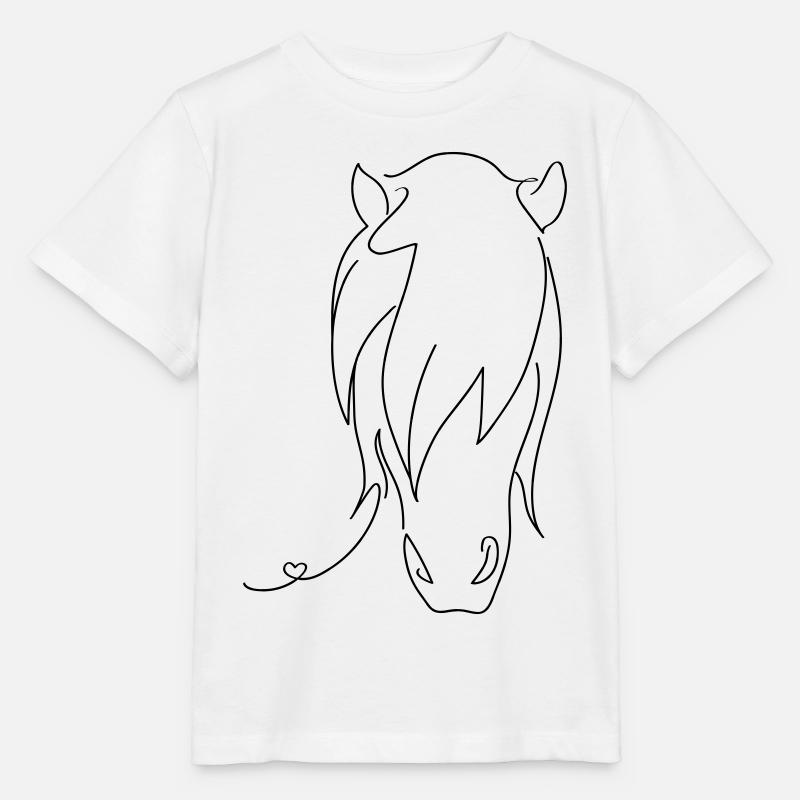 Pferd Silhouette - Stanley/Stella Kinder T-Shirt MINI CREATOR  - Weiß