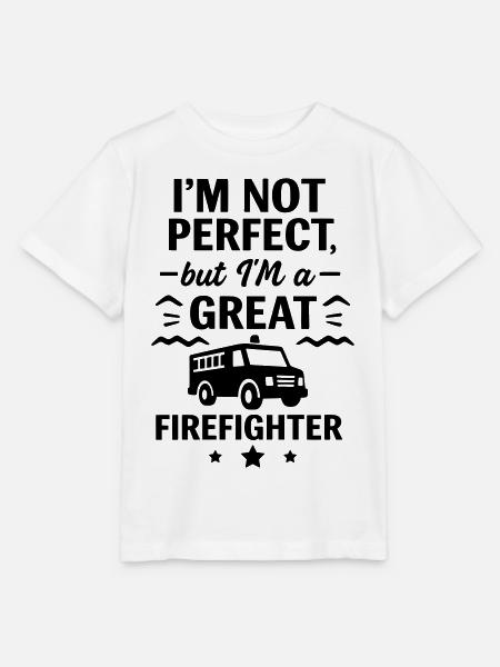 Super Feuerwehrmann Held - Stanley/Stella Kinder T-Shirt MINI CREATOR - Weiß