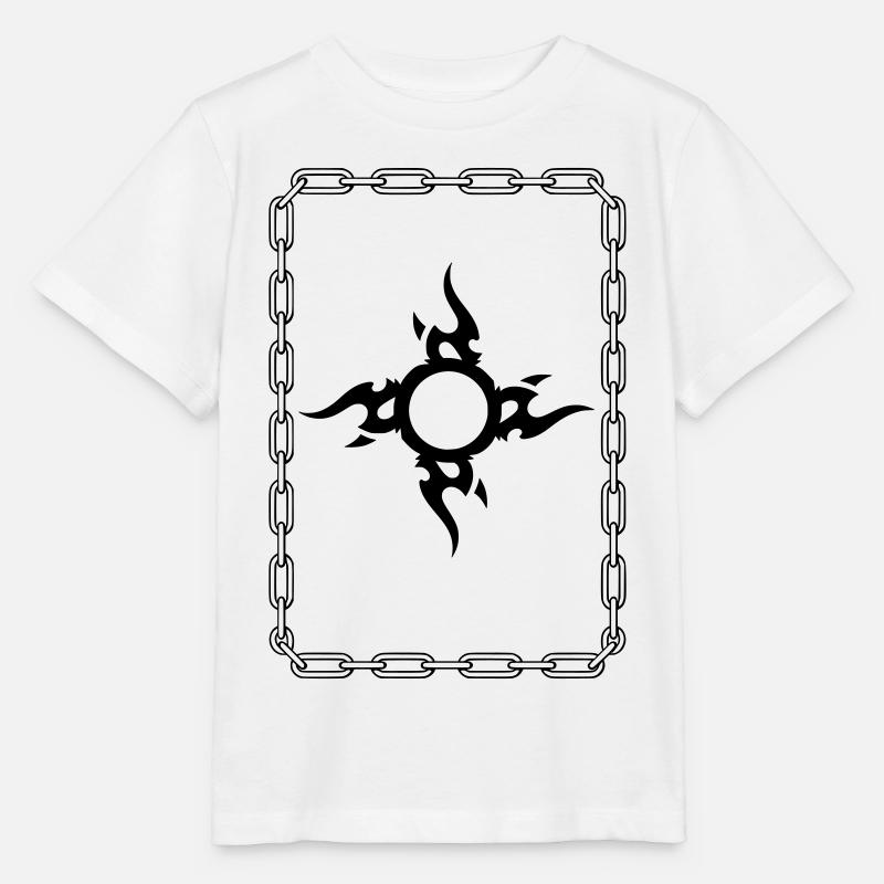Black Tribal Surrounded Chain - Stanley/Stella MINI CREATOR Kids’ T-Shirt - white