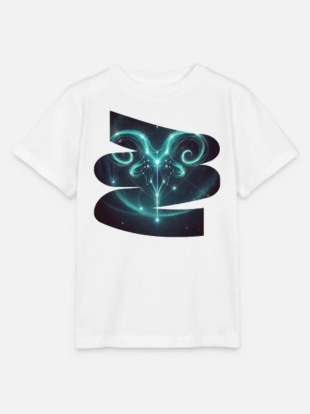 Widder-T-Shirt – Sternzeichen des Sternzeichens - Stanley/Stella Kinder T-Shirt MINI CREATOR - Weiß