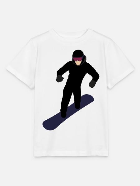 Dynamischer Snowboarder - Stanley/Stella Kinder T-Shirt MINI CREATOR - Weiß