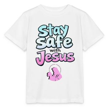 Bleib sicher, Jesus - Stanley/Stella Kinder T-Shirt MINI CREATOR  - Weiß - Vorne - Maike (125cm)