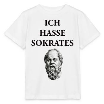 Ich Hasse Sokrates T-Shirt | Greek Philosopher  - Stanley/Stella MINI CREATOR Kids’ T-Shirt - white - Front - Maike (125cm)
