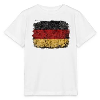 Drapeau allemand - Vintage Designe - T-shirt bio MINI CREATOR Stanley/Stella Enfant - blanc - Devant - Maike (125cm)