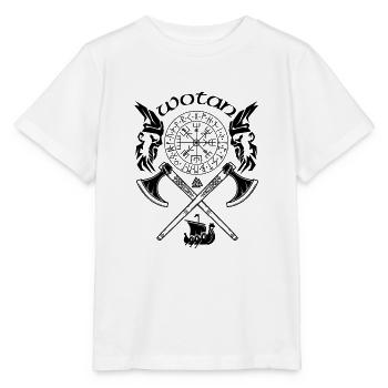 Wotan-VIKING-Viking SYMBOLES-RUNES VIKINGS - T-shirt bio MINI CREATOR Stanley/Stella Enfant - blanc - Devant - Maike (125cm)