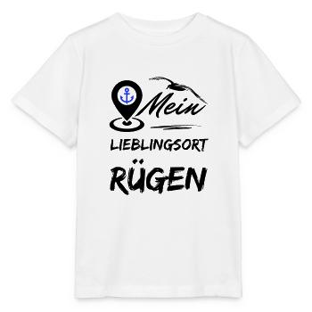 Rügen mein Lieblingsort-Lieblingsinsel Rügen-Möwe - Stanley/Stella Kinder T-Shirt MINI CREATOR  - Weiß - Vorne - Maike (125cm)