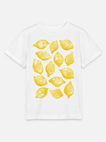 Zitronen-Aquarell - Stanley/Stella Kinder T-Shirt MINI CREATOR - Weiß