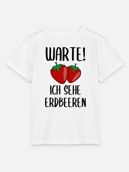 Erdbeere Lustiger Spruch Sommer Frucht Obst - Stanley/Stella Kinder T-Shirt MINI CREATOR - Weiß