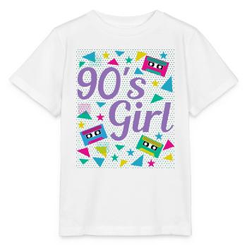 Retro 90's Girl Power Style Pop Culture - Stanley/Stella MINI CREATOR Kids’ T-Shirt - white - Front - Maike (125cm)