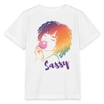 Sassy Chic mit Afro Charme - Stanley/Stella Kinder T-Shirt MINI CREATOR  - Weiß - Vorne - Maike (125cm)